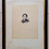 Eugène Abot (1836-1894) Etching - Portrait of a woman