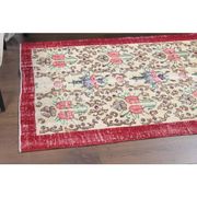 Vintage Turkish Oushak Handmade Wool Cotton Red Area Rug 107x191