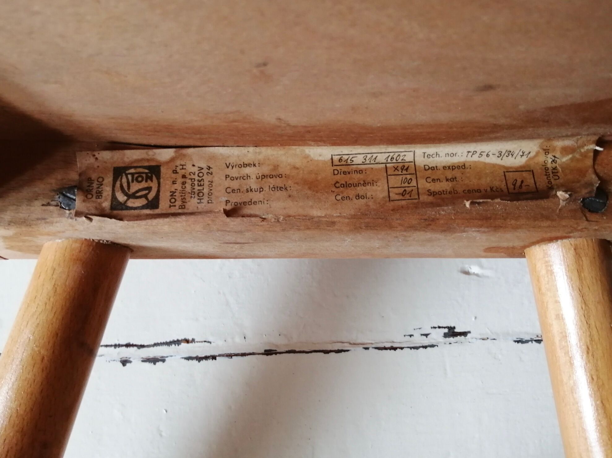 Bistro chair from Ton, 1960