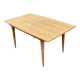 Table à manger design scandinave extensible décapée en teck brut 1960