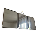Vintage barber triptych mirror