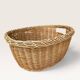 Woven blonde wicker basket