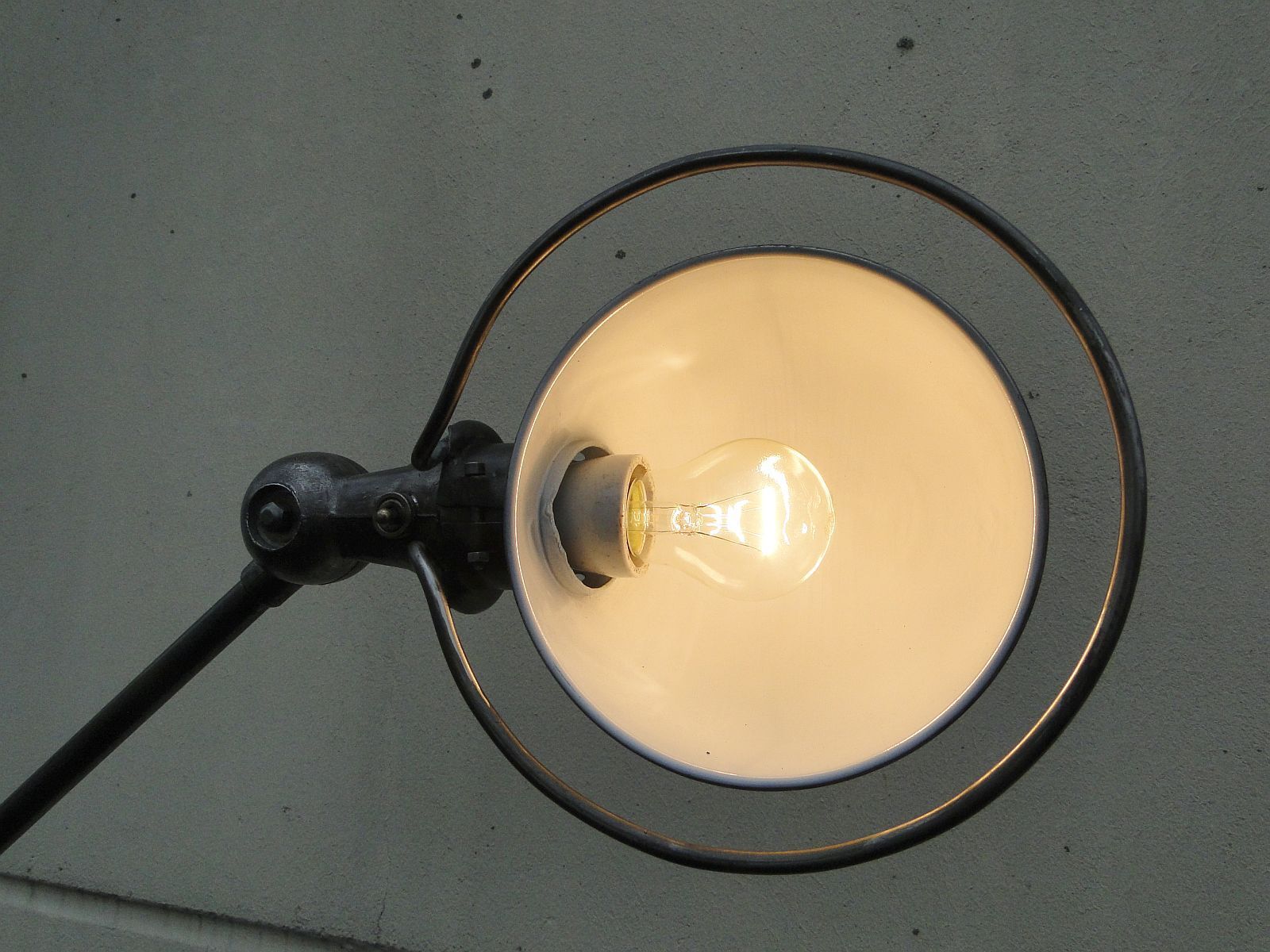 Vintage Jielde Floor Lamp Double Graphite Industrial 4 arms by Jean Louis Domecq France 1960