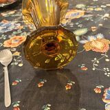 Art Deco vase in amber glass