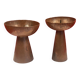 Candle holder x 2 brutalist copper candle pick (metalwork style)
