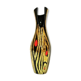 1950s black and gold vase