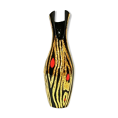 1950s black and gold vase
