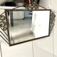 Art Deco mirror 1930 hammered iron and beveled mirror