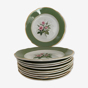 10 old flat plates KG Luneville, Bagatelle