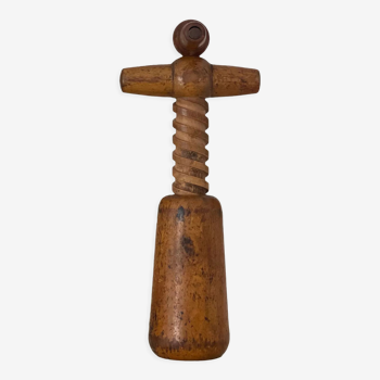 Old wooden corkscrew.
