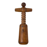 Old wooden corkscrew.