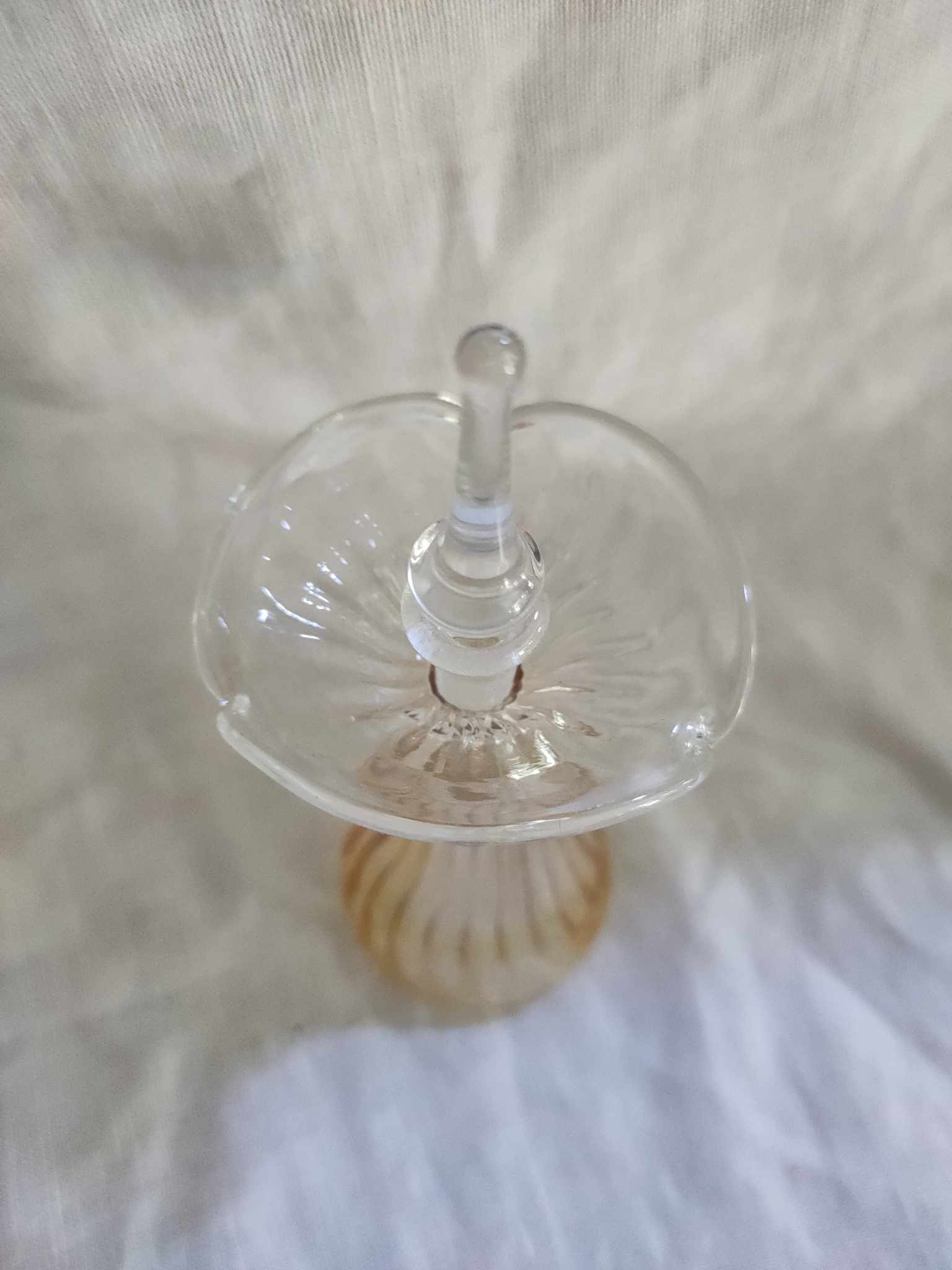 Blown glass perfume bottle