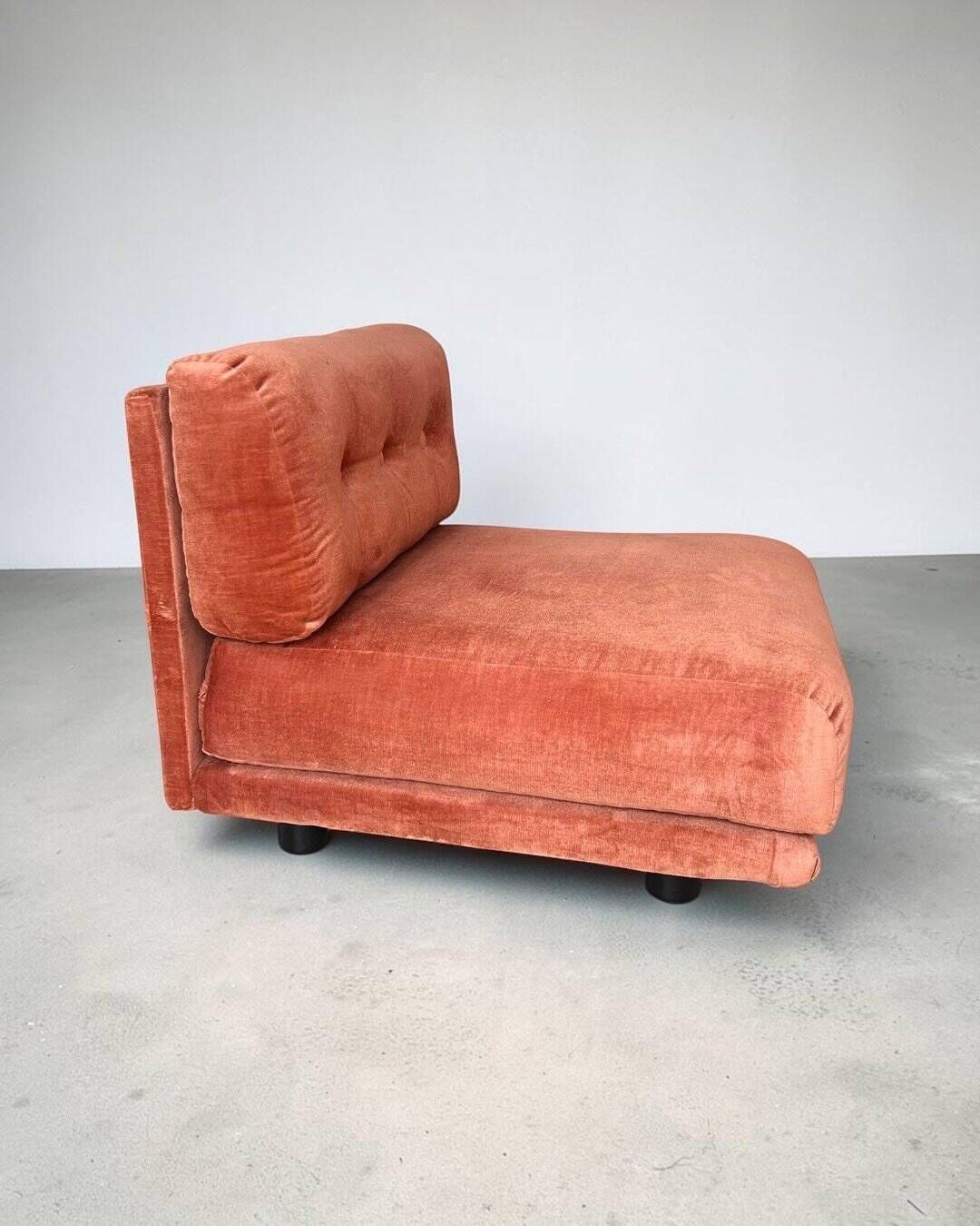 Canapé modulaire Salpol en velours Dralon (Bayer), Italie 1970