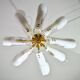 Murano white glass petal chandelier
