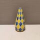 Italian vase with Harlequin pattern in beautiful yellow/blue