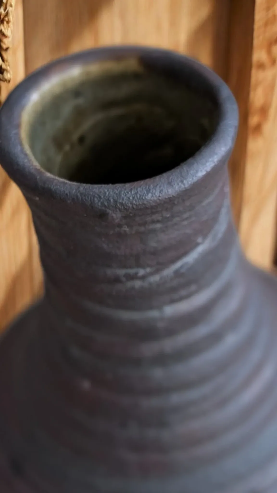 Magnificent Contemporary Cream Stoneware Round Vase – Signed Pierre Bernie