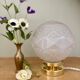 Vintage art deco globe table lamp in frosted glass