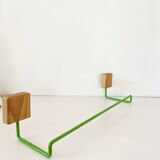 Set of towel hook and shelf in pine 1970