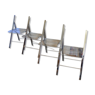 Lot de 4 chaises signées "Kare Design", années 70