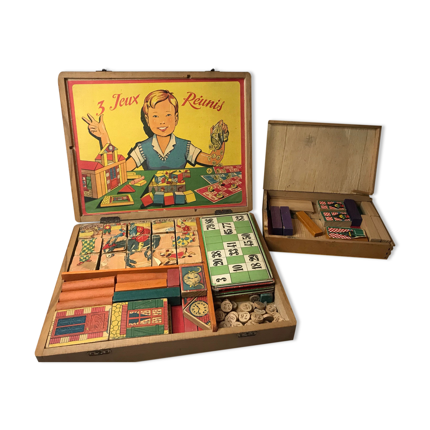 Boite de craies anciennes Arc-en-ciel - jouets rétro jeux de société