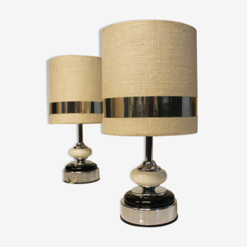 Pair of Delmas lamps