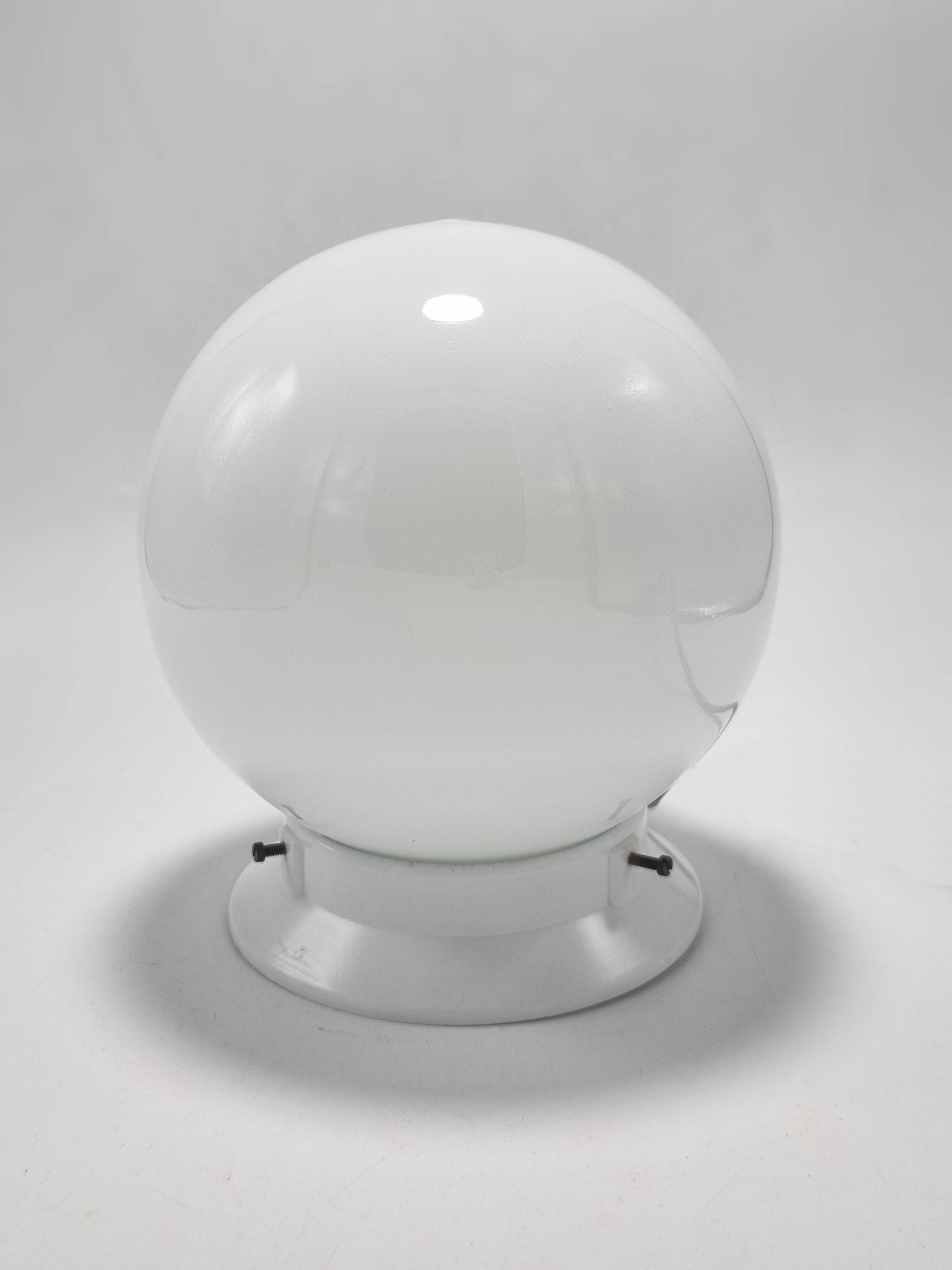 Opaline globe ceiling light