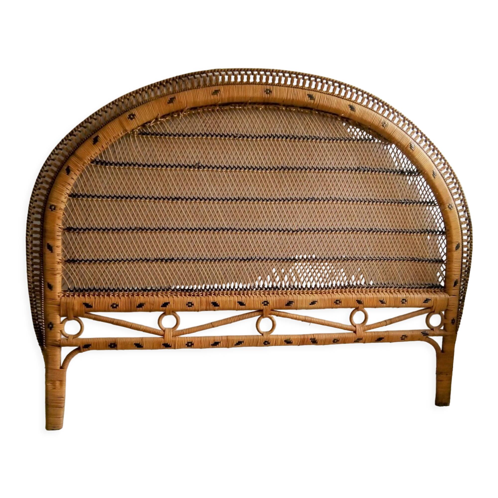 Vintage rattan headboard 160