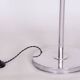 Czech Bauhaus Floor Lamp, Textile Lamp Shade, Chrom-Plated Steel, 1920s