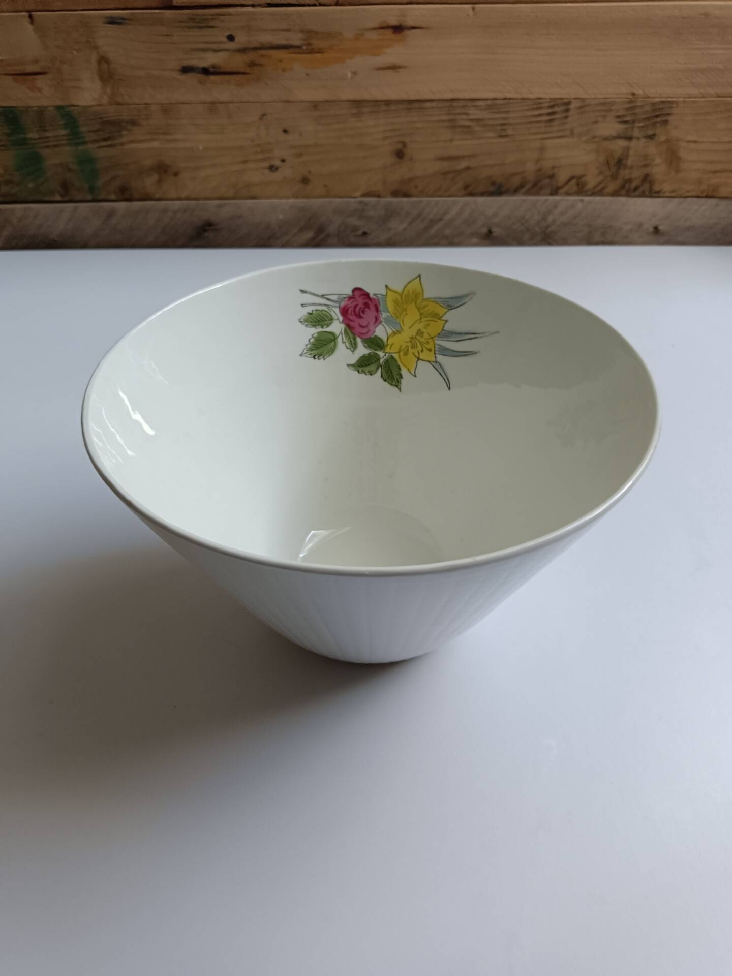 Saladier Ceranord Saint Amand vintage fleurs