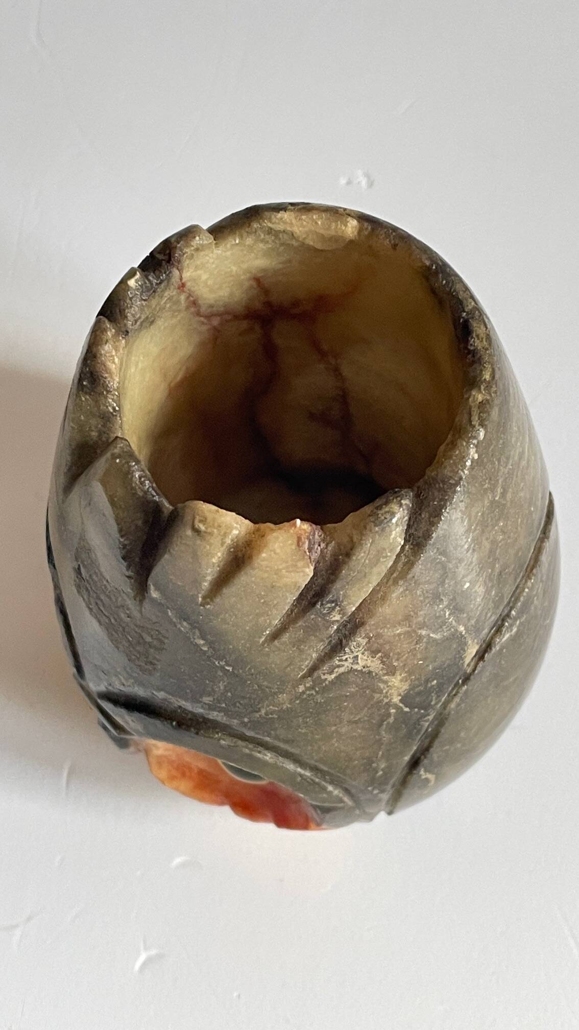 Alabaster stone candle holder made in italy vintage
