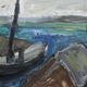 Einar Emland, Scandinavian modern painting, 1960s, Oil on Canvas, Framed