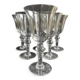 6 Wine Glasses – Stamped Blown Crystal