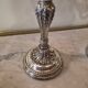 Pair of four-light candelabra in silver-plated metal in Louis style.