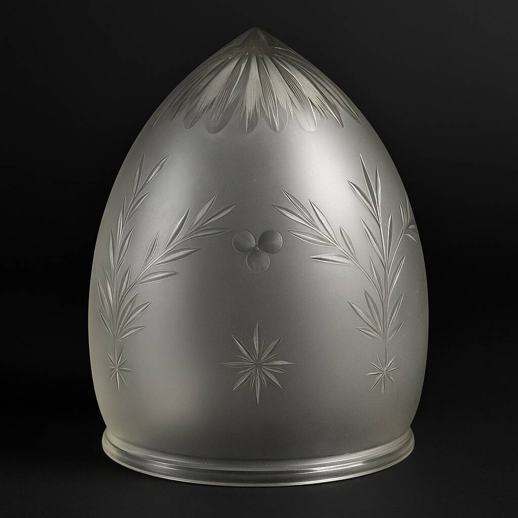 Art Deco cut crystal lampshade