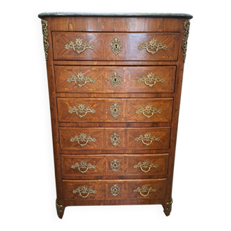 Regency style rosewood chest of drawers