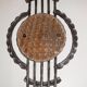 Mid century Brutalist wrought iron and Murano glass wall light, 1950-60