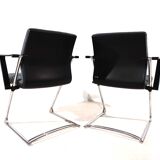 Set of 2 Drabert Z conference/dining room chairs by Prof. Hans Ullrich Bitsch