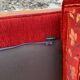 Louis XV 2-seater canapé B. Marly France 1950 solid wood burgundy velvet