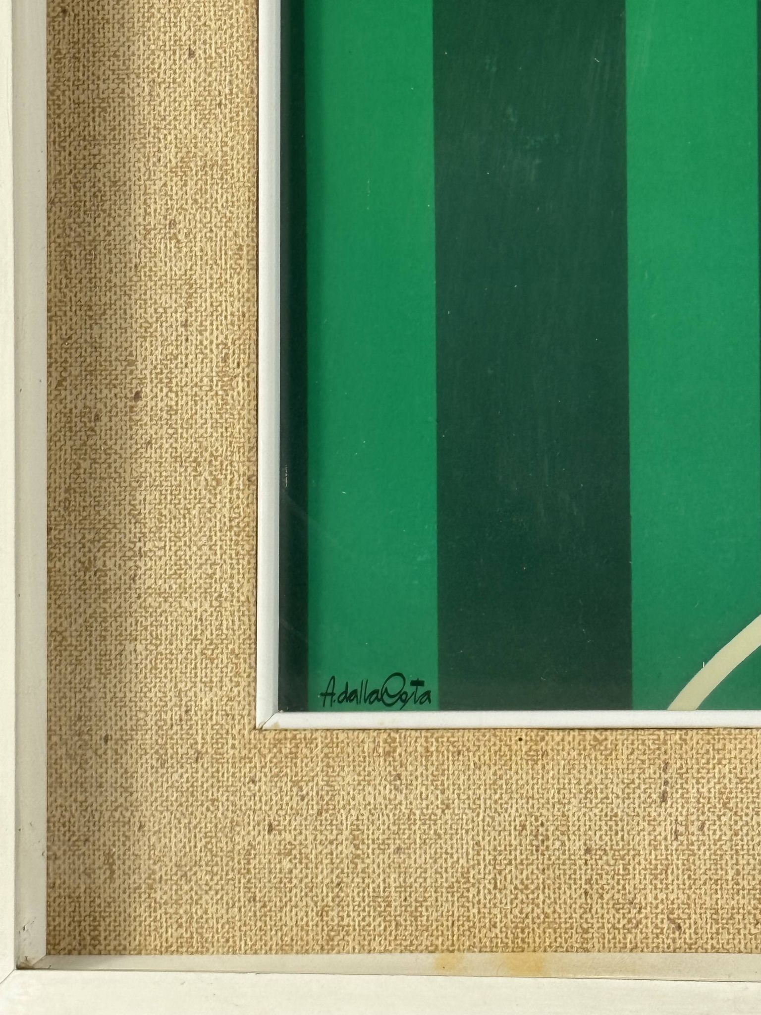 Amleto Dalla Costa, original serigraph framed, Milan Italy 1980s