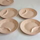 8 plates pink 50's Digoin
