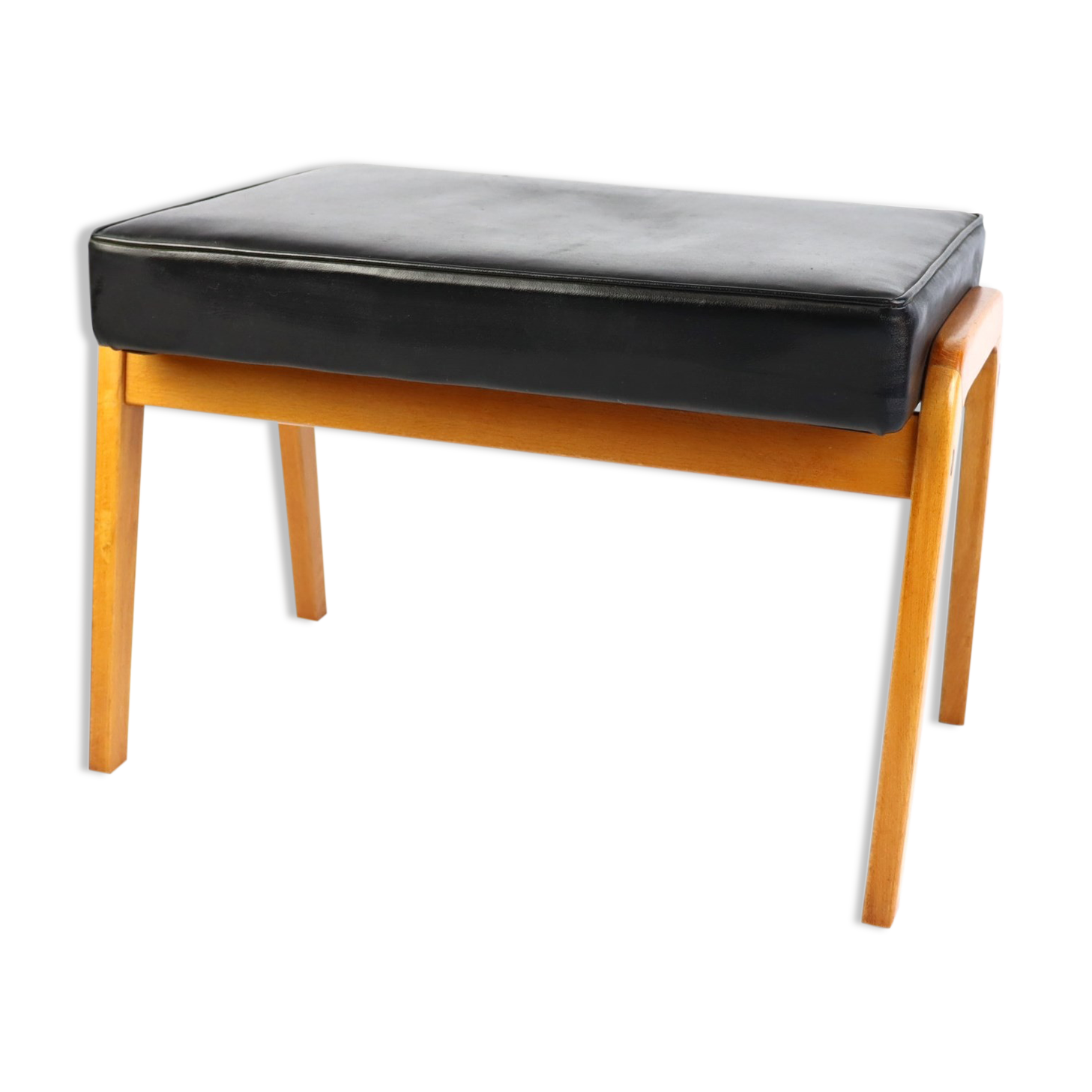 Teak stool and Skaï 60s