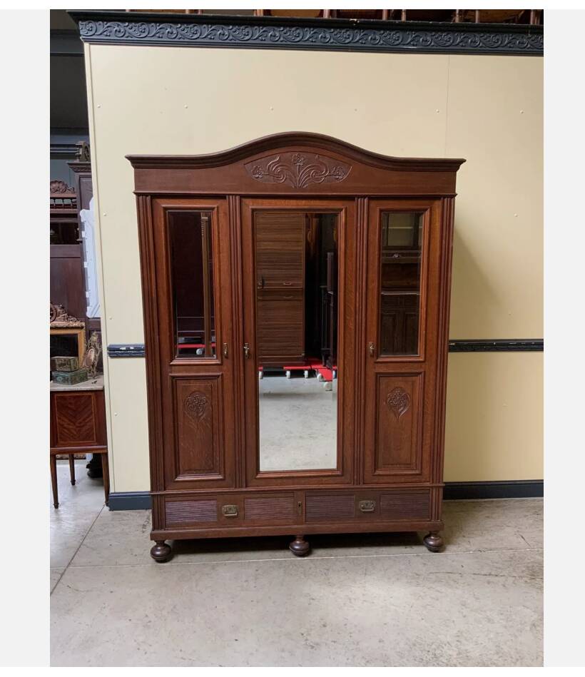 Antique Art Nouveau wardrobe