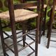 Lot of 6 stools with woven straw seats, chalet style 1970.