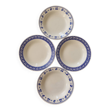4 mismatched vintage earthenware soup plates - Camilla set