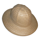 Chapeau colonial, safari en paille