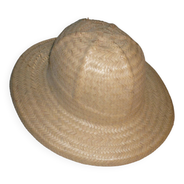 Chapeau colonial, safari en paille