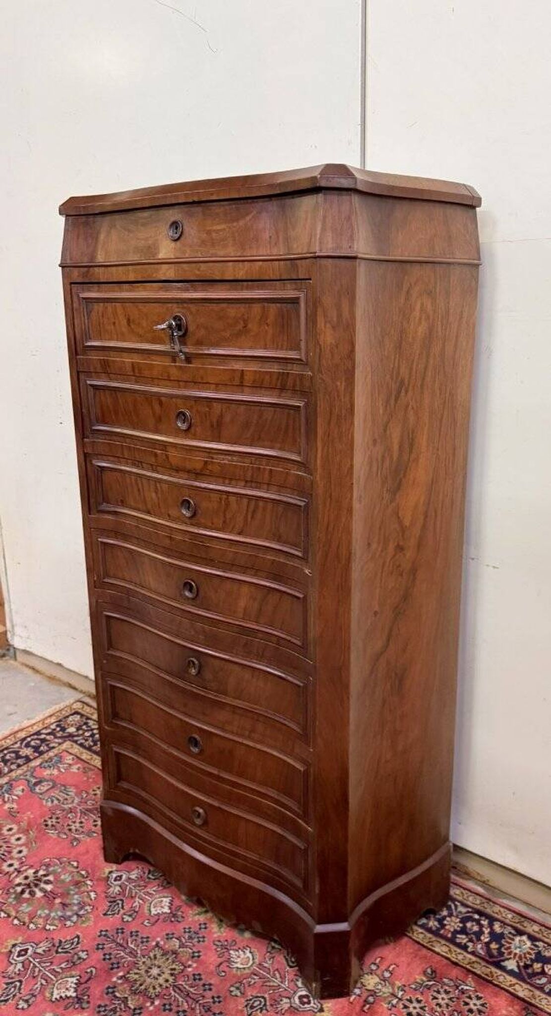 curved secretary in the guise of a Napoleon III period weekly desk