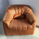 Vintage brown leather modular sofa by, 1970s