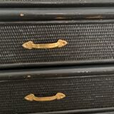 Vintage rattan chest of drawers