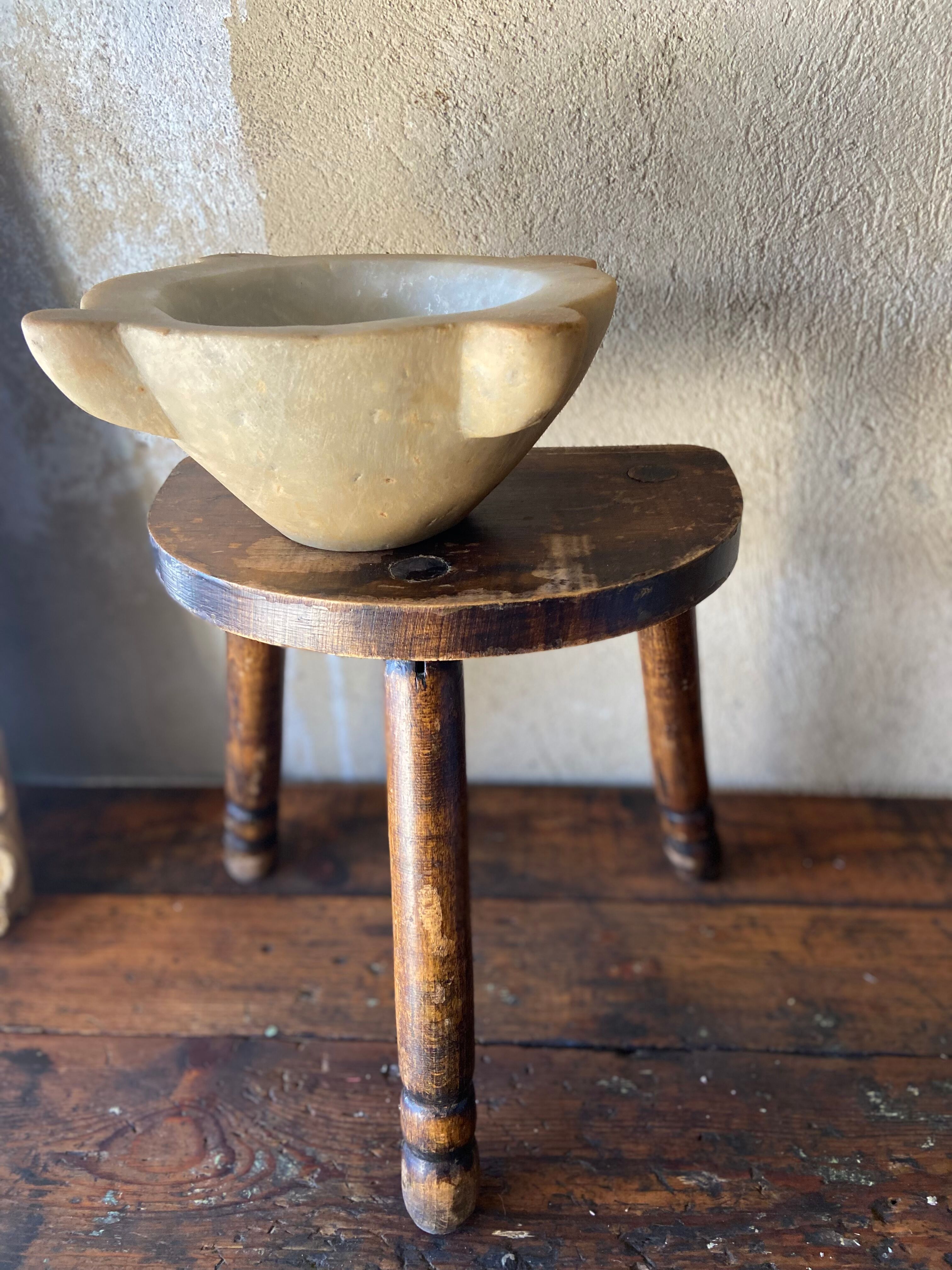 Rustic tripod stool